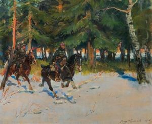 Uhlan's Patrol by Jerzy Kossak