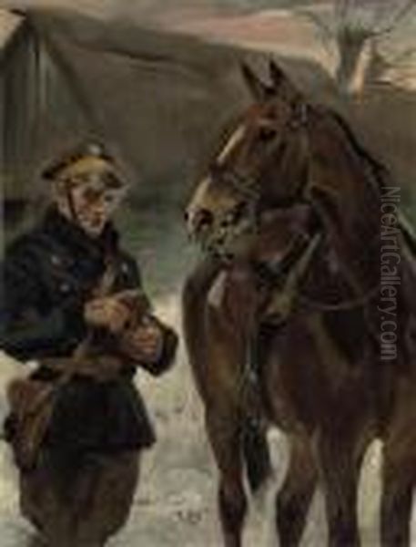 A Dismounted Cavalry Officer - view 1