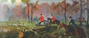 W Poscigu Za Jeleniem by Jerzy Kossak