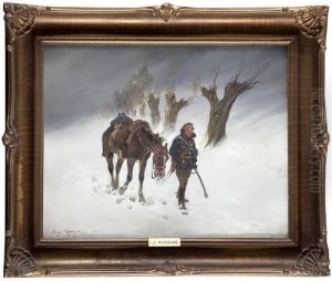 Ulan Z Koniem by Jerzy Kossak