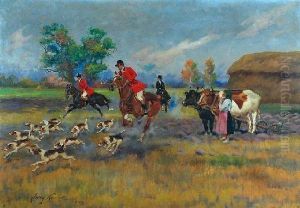 Polowanie Par Force by Jerzy Kossak