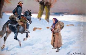 Ulan Pytajacy O Droge by Jerzy Kossak