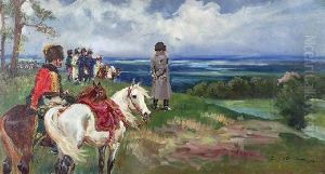 Napoleon Nad Niemnem by Jerzy Kossak