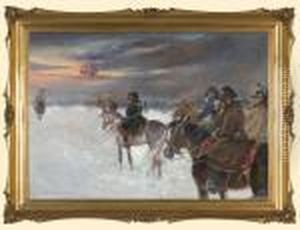 Odwrot Wielkiej Armii Spod Moskwy by Jerzy Kossak