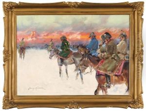 Odwrot Napoleona Spod Moskwy by Jerzy Kossak