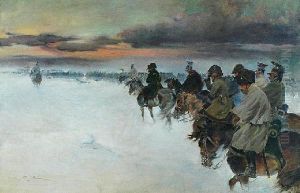 Odwrot Napoleona by Jerzy Kossak