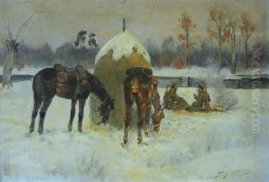 Patrol Na Postoju by Jerzy Kossak