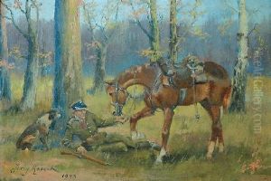 Trzej Przyjaciele by Jerzy Kossak