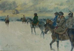 Wizja Napoleona W Trakcie Odwrotu Spod Moskwy by Jerzy Kossak