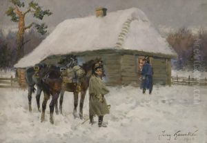 Na Kwatere by Jerzy Kossak