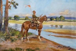 Ulan Na Warcie by Jerzy Kossak