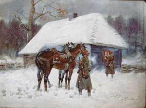 Patrol Zima by Jerzy Kossak
