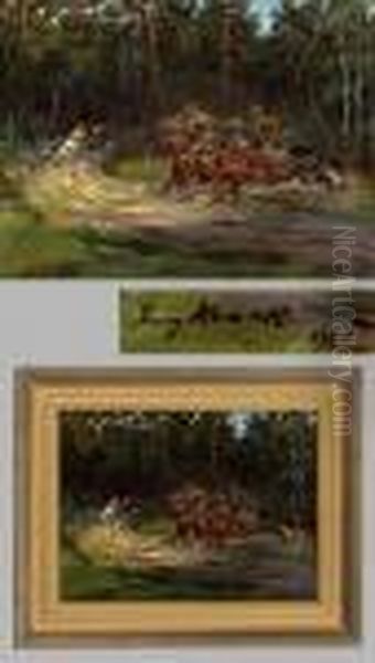 "kosaken-verfolgungsjagd" In Sommerlicher Waldlandschaft - view 1