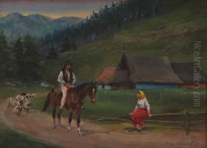 Returning With The Flock by Jerzy Kossak