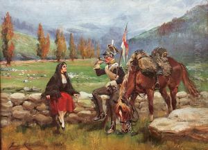 Zaloty W Wawozie Somosierra by Jerzy Kossak