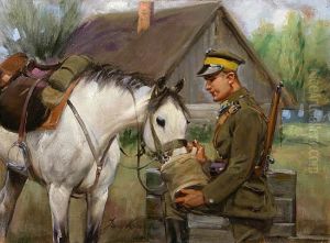 Ulan Pojacy Konia by Jerzy Kossak