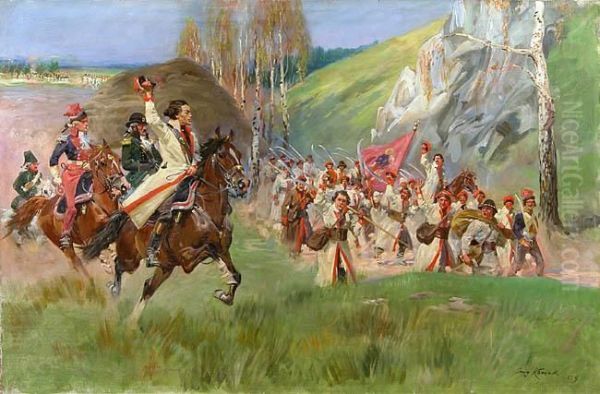Tadeusz Kosciuszko Prowadzi Kosynierow Pod Raclawicami, 1929 R. - view 1