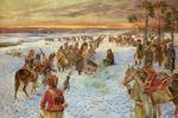 Palenie Sztandarow - Epizod Z Wyprawy Napoleona Na Moskwe - view 1