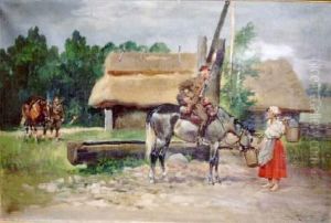 Przy Studni (1931) by Jerzy Kossak