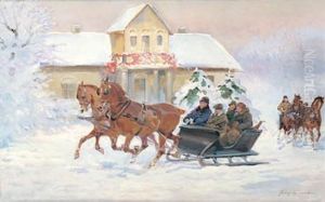 Wyjazd Na Polowanie by Jerzy Kossak