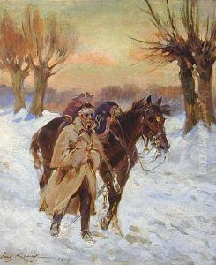 Odwrot, 1924 R. by Jerzy Kossak