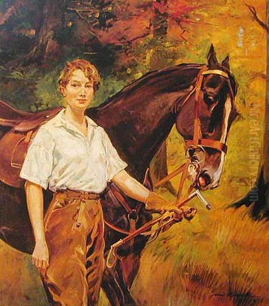 Portret Elzbiety Gajdzik Z Koniem - view 1