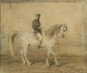 Rider On A White Horse by Juliusz Kossak