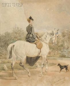 Lady Riding Sidesaddle by Juliusz Kossak