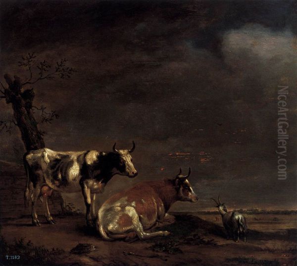 Landscape with Two Cows and a Goat - view 1