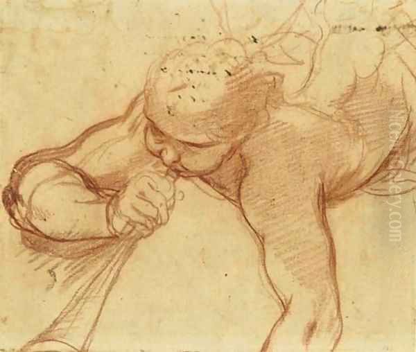 An angel blowing a trumpet - view 1