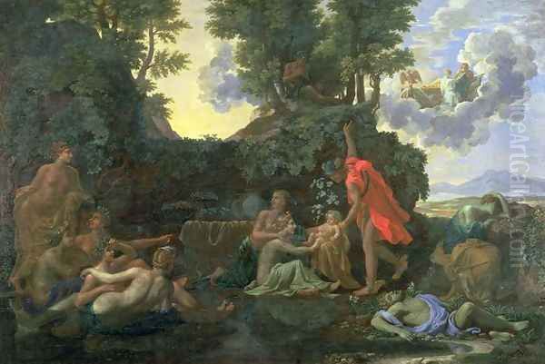 The Infant Bacchus Entrusted to the Nymphs of Nysa; The Death of Echo and Narcissus, 1657 - view 1