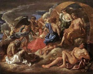 Helios and Phaeton with Saturn and the Four Seasons c. 1635 by Nicolas Poussin