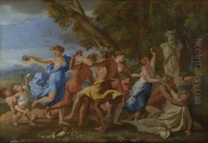Bacchanal before a Statue of Pan 1631-33 by Nicolas Poussin