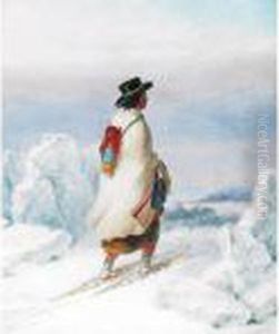 Indian Woman Moccasin Seller by Cornelius David Krieghoff