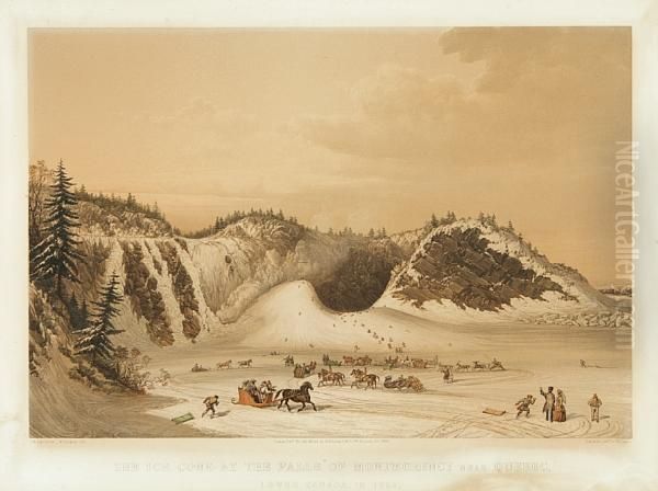 The Ice Cone At The Falls Of Montmorency Nearquebec, Lower Canada - view 1
