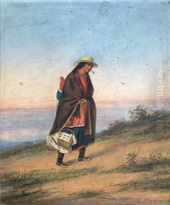 The Basket Seller by Cornelius David Krieghoff