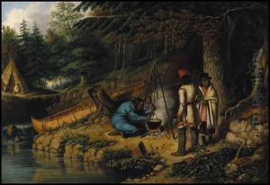 A Caughnawaga Indian Encampment