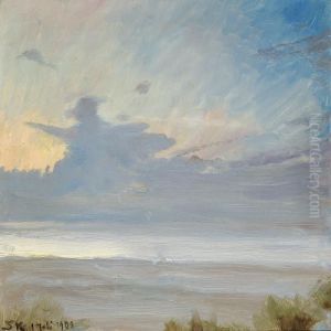 Aftenstemning Ved Havet, Solnedgang by Peder Severin Kroyer