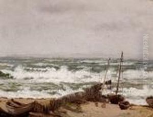View Over The Sea From A Shore In The Northern Part Of Zealand by Peder Severin Kroyer