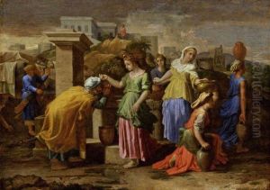 Eliezer and Rebecca at the Well, c.1660-65 by Nicolas Poussin
