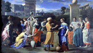 Eliezer and Rebecca at the Well, 1648 by Nicolas Poussin