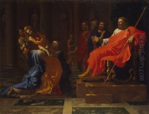 Esther before Ahasuerus, late 1650s by Nicolas Poussin