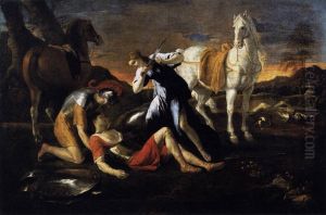 Tancred and Erminia c. 1631 by Nicolas Poussin