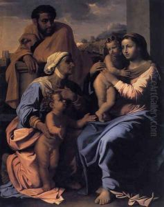 The Holy Family with St Elizabeth and John the Baptist c. 1655 by Nicolas Poussin