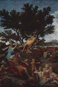 Apollo and Daphne (detail) by Nicolas Poussin