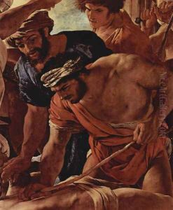 The Martyrdom of Saint Erasmus, detail by Nicolas Poussin