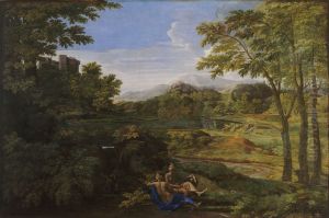 Landscape with two nymphs