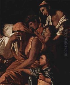 The death of Germanicus, detail by Nicolas Poussin