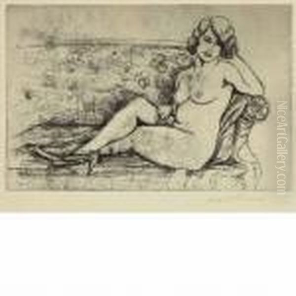 Nude On Couch; Nude On Sofa - view 1