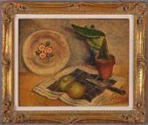 Still Life With Apples And Cactus Still Life With Apples And Cactus